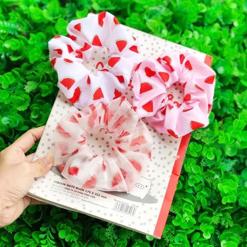 Dây Buộc Tóc Buộc Tóc Scrunchies Hoạ Tiết Trái Cây Xinh Xắn N02