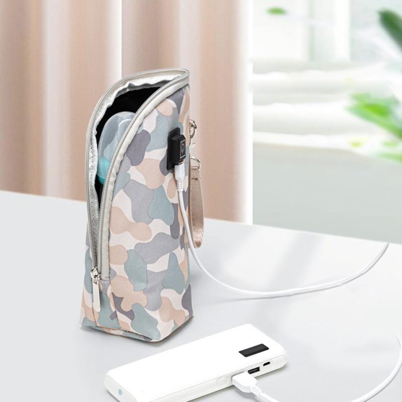 USB Di Động Cho Bé Bình Du Lịch Máy Hâm Nóng Sữa Cho Trẻ Sơ Sinh Bình Sữa Bình Giữ Nhiệt Thực Phẩm Nắp Ấm
