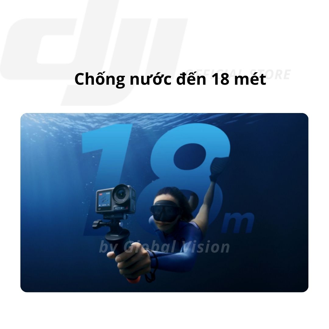 Camera hành động DJI Osmo Action 4 máy quay hành trình 4K 120fps, góc siêu rộng, hoạt động tốt nhiệt độ thấp (DJI OA 4) - Hàng chính hãng