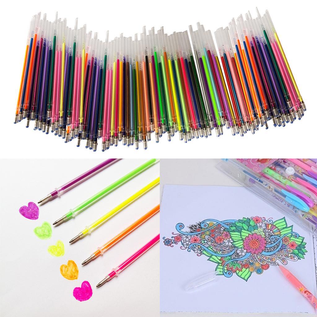 0.8mm Fluorescence Neon Gel Pen Refill Non-toxic Colorful Replacement Art Marker