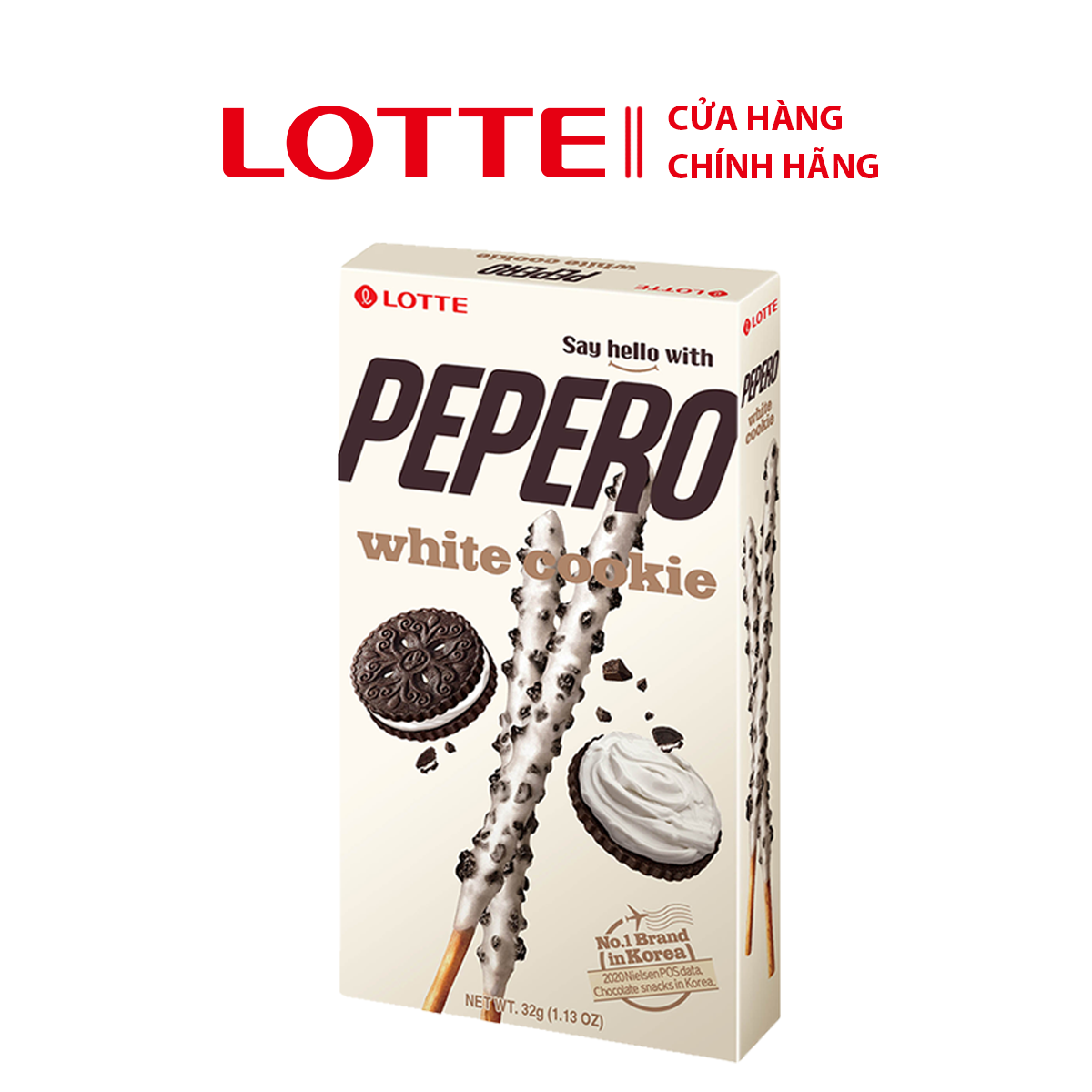 Bánh Que Lotte Pepero vị Sô cô la trắng  White Cookie