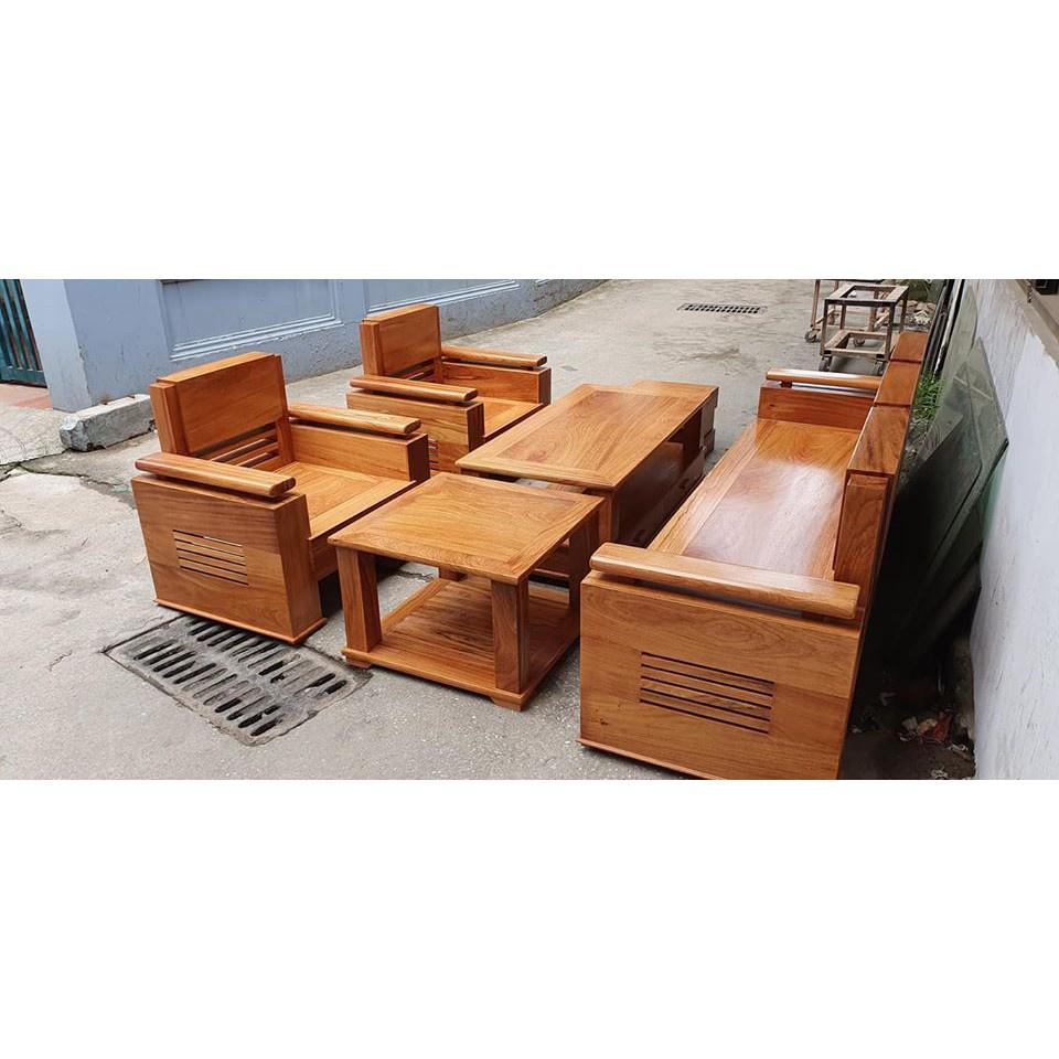 Bộ bàn ghế Sofa Trứng Đối gỗ Gõ Đỏ