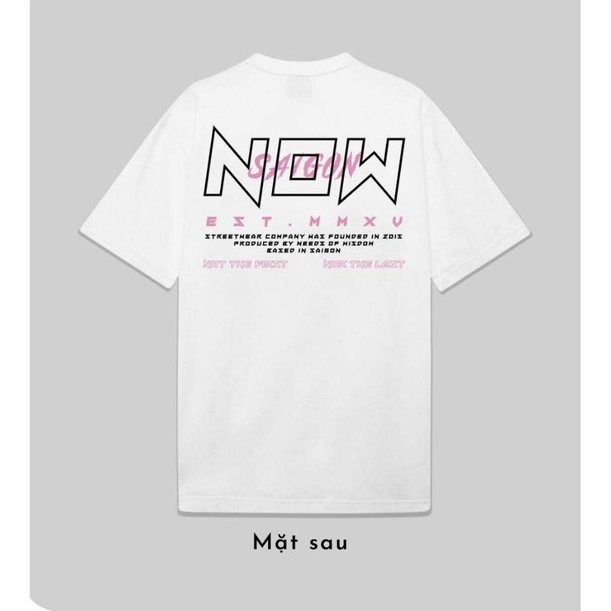 Free Ship - Áo Thun Tici Tay Lỡ Nowsaigon I&amp;O ATC07 - Trắng