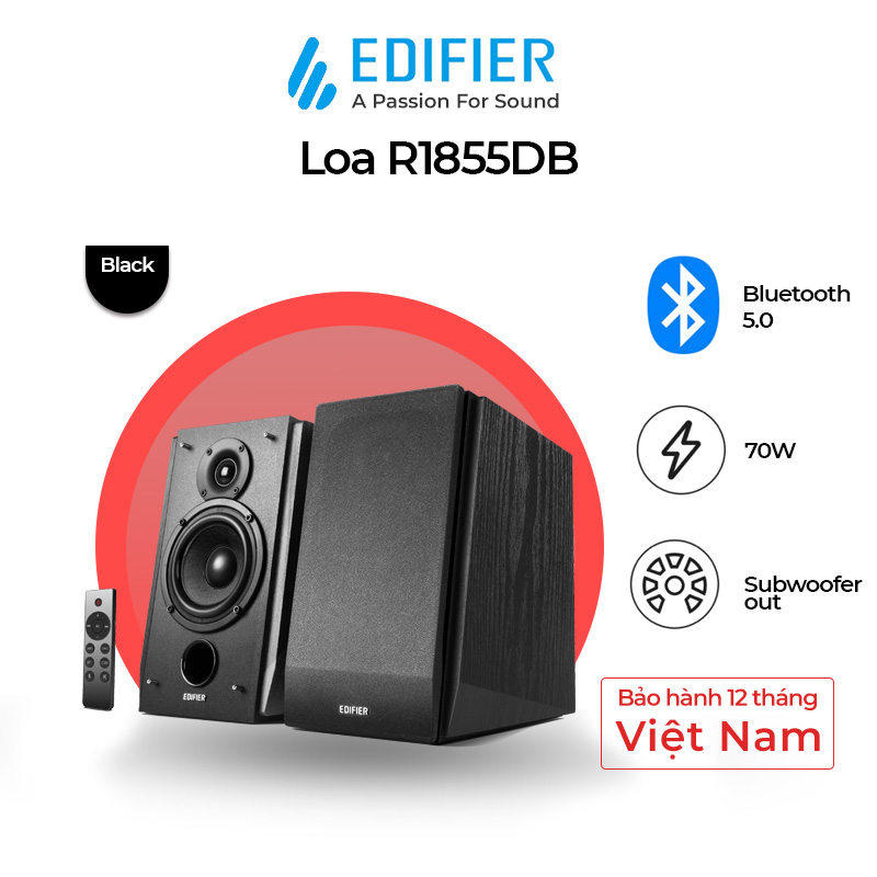 Loa bluetooth Edifier R1855DB Active 2.0 công suất 70W kết nối loa siêu trầm Hàng chính hãng