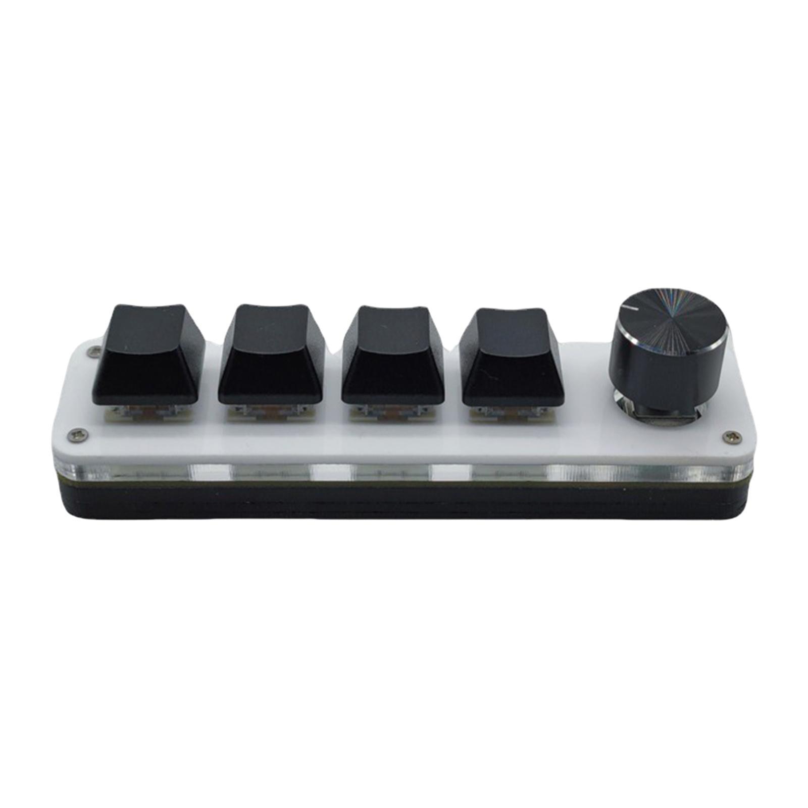 Mini Custom Keyboard Keyboard 4 Key 1 Knob Mini Gaming Keypad Custom Keypad Mechanical Keyboard for Gaming Programming PC