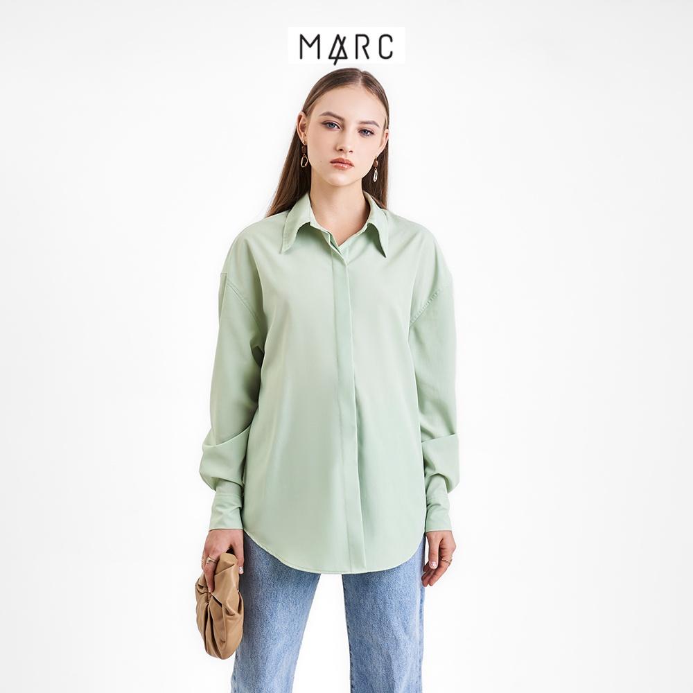 Áo sơ mi nữ form rộng oversize cơ bản tay dài MARC FASHION CBMH092022