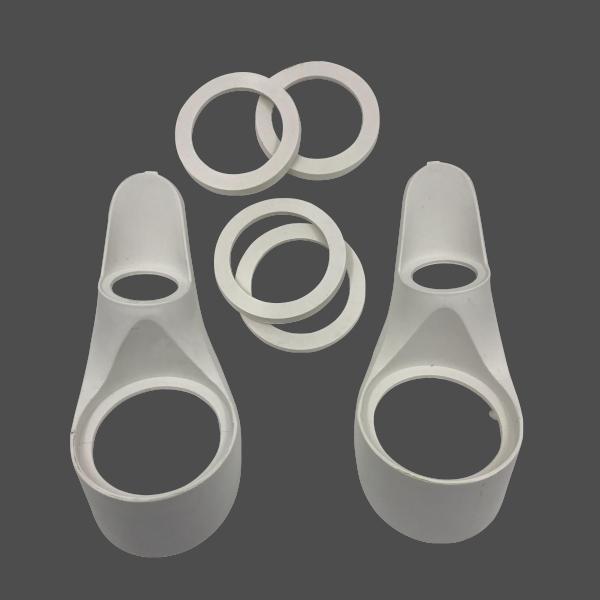 Đế độ loa 3 way cột chữ A gắn loa mid 10cm, treble 6cm chất liệu nhựa ABS trắng giá đỡ loa cột A tweter