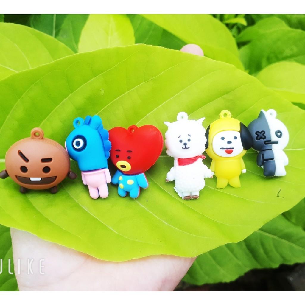 STICKER JIBBITZ gắn dép crocs, dép trẻ em hình BTS BT21