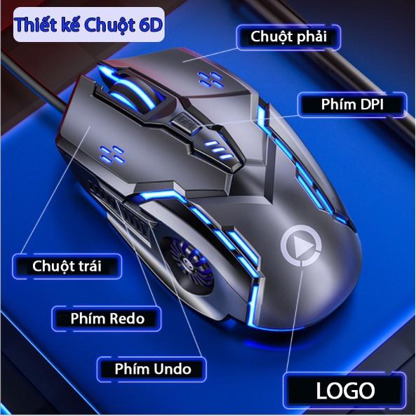 Chuột máy tính Gaming Coputa Chuột chơi game laptop có dây G5 LED RGB