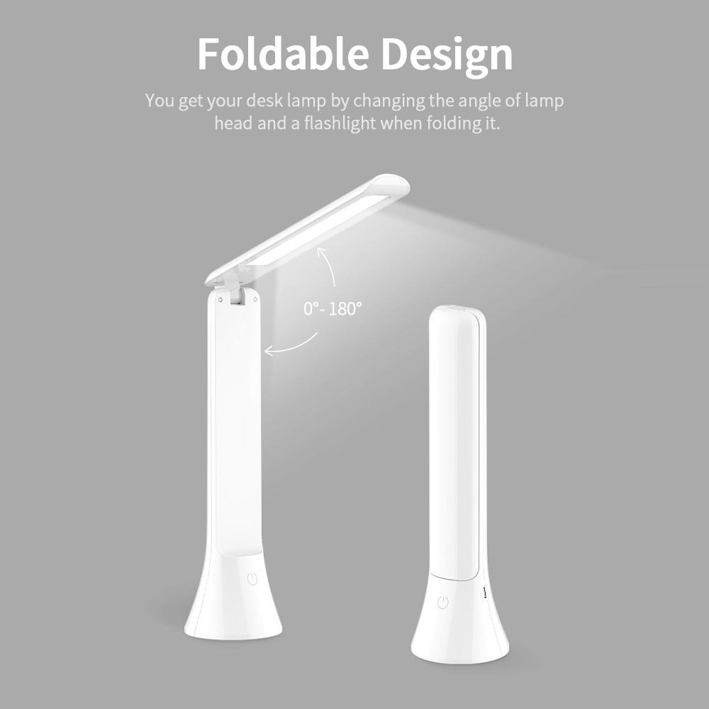 Đèn LED có thể sạc lại + Đèn pin chăm sóc mắt để đọc sách & Chiếu sáng khẩn cấp 3 Màu Điều khiển cảm ứng 2 trong 1