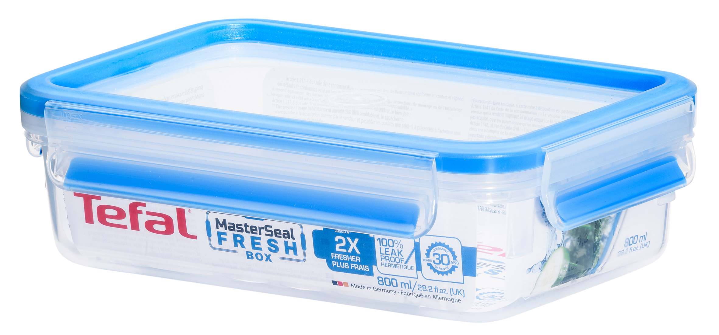 Bộ 4 hộp bảo quản thực phẩm nhựa BBA free, Tefal Masterseal Fresh, sản xuất tại Đức - Hàng chính hãng