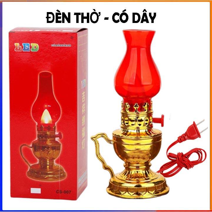 Đèn Thờ Cúng, Đèn Thờ trang trí bàn thờ ngày Tết, Đèn cầy dùng pin