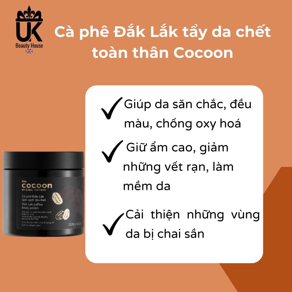 Cà phê Đắk Lắk tẩy da chết toàn thân Cocoon Dak Lak Coffee Body Polish 200ml