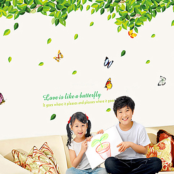 Decal Dán Tường Giàn Lá Xanh Binbin PK10