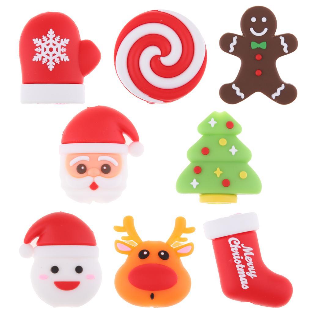 Christmas Data Line USB Charging Cable Earphone Cord Saver Protector Protection Cover for iPhone iPad Mobile Phone Tablet Cable