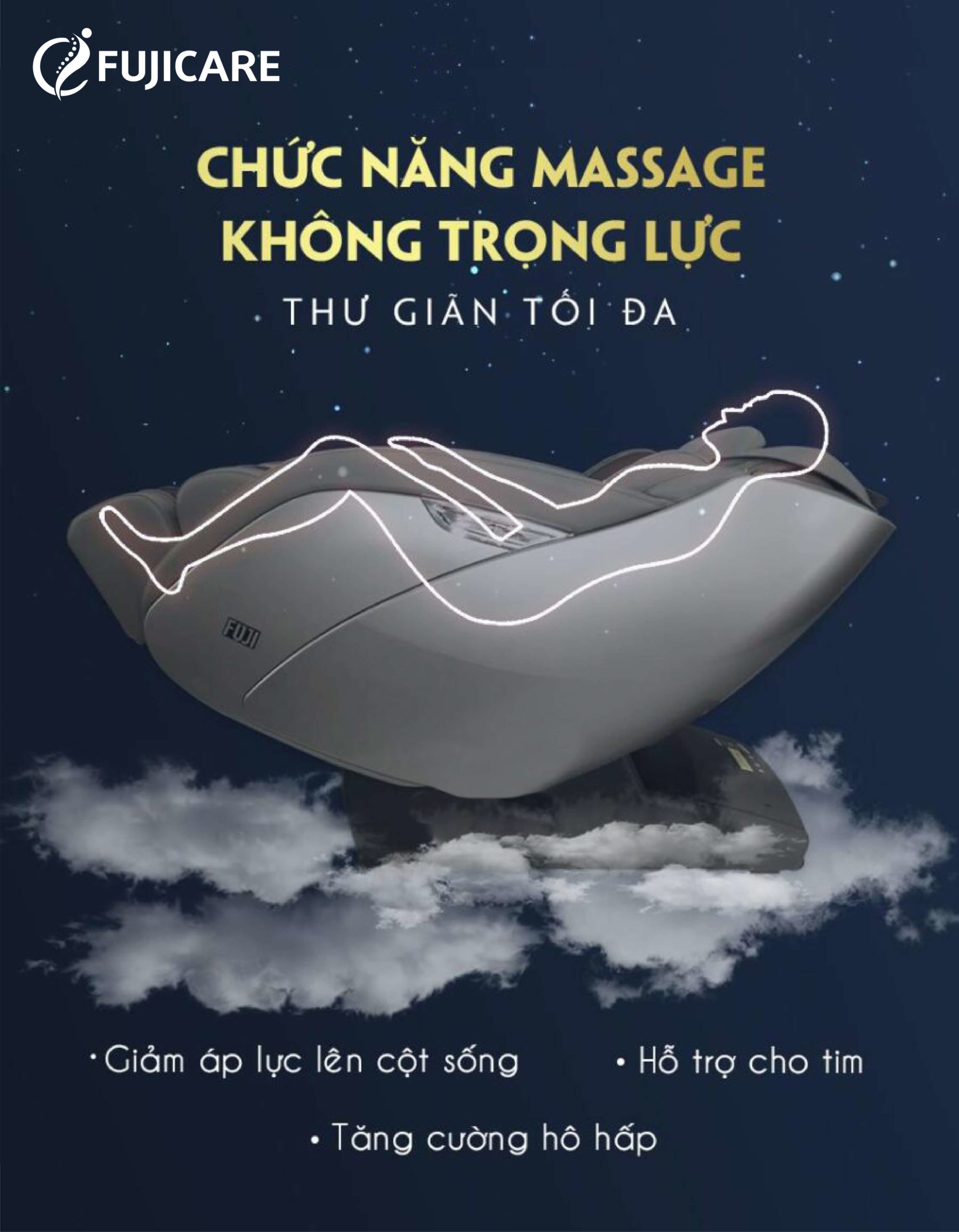 Ghế Massage toàn thân Fujicare FC-S600 chiếc ghế tiên phong áp dụng công nghệ bi lăn 4D MAX trong lĩnh vực mát xa