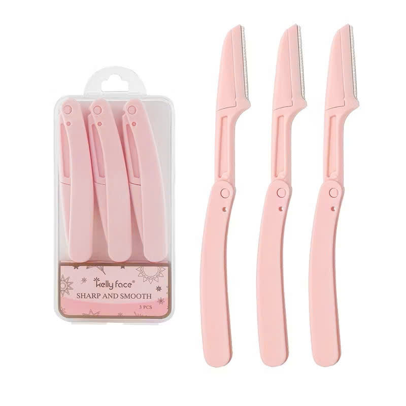 Sét 3 Dao Cạo Lông Mày Mini Tiện Dụng Kèm Hộp (Màu Ngẫu Nhiên) - HÀNG CHÍNH HÃNG MINIIN