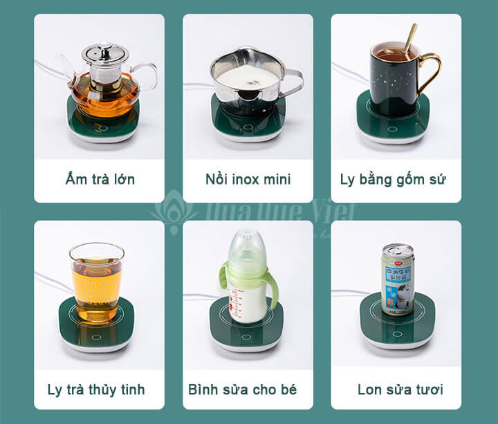 Bộ Cốc Hâm Nóng Đồ Uống Kèm Đế Điện Giúp Hâm Nóng Cafe, Hâm Nóng Trà, Hâm Nóng Sữa Cho Bé