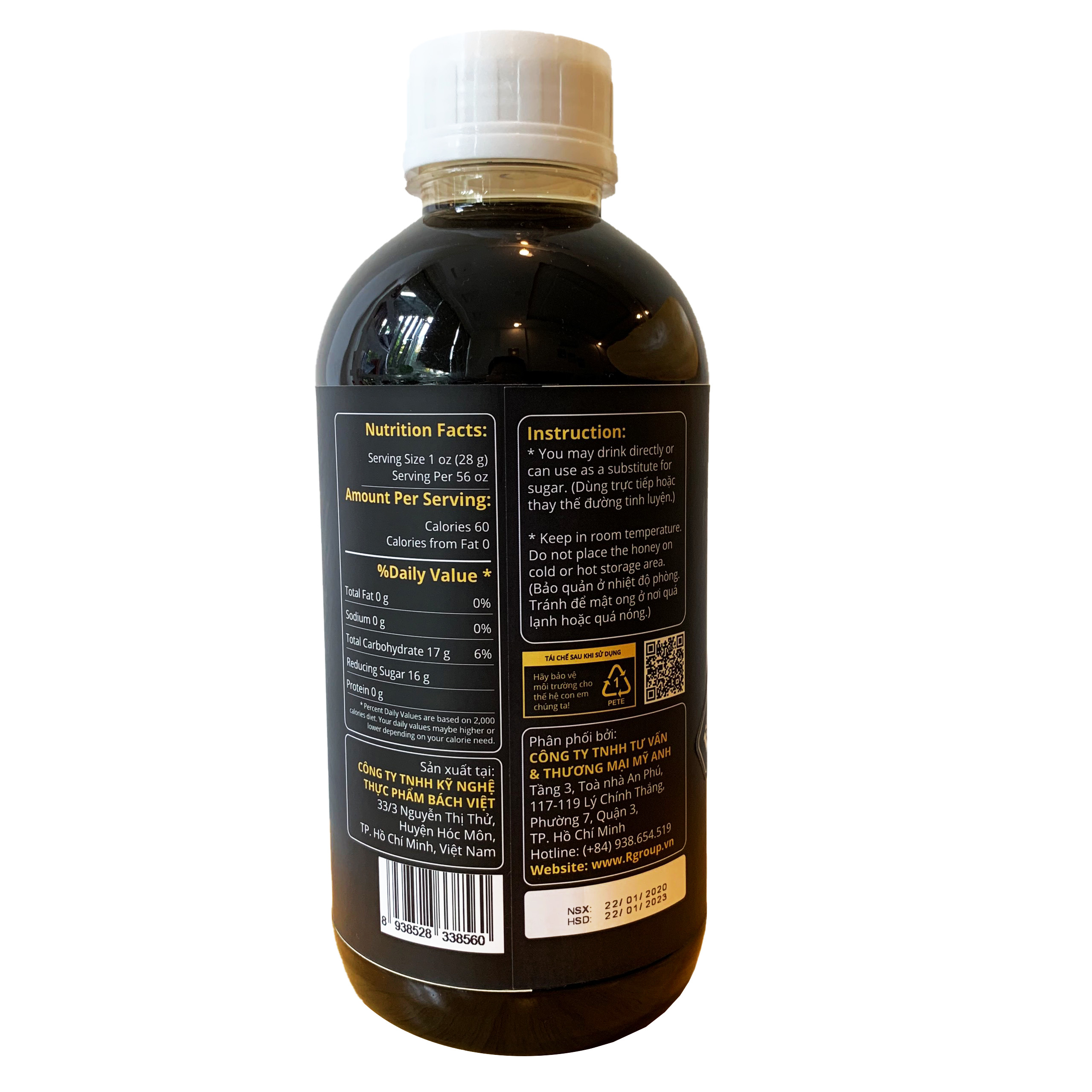 Mật ong rừng hữu cơ RHONEY - 1586g