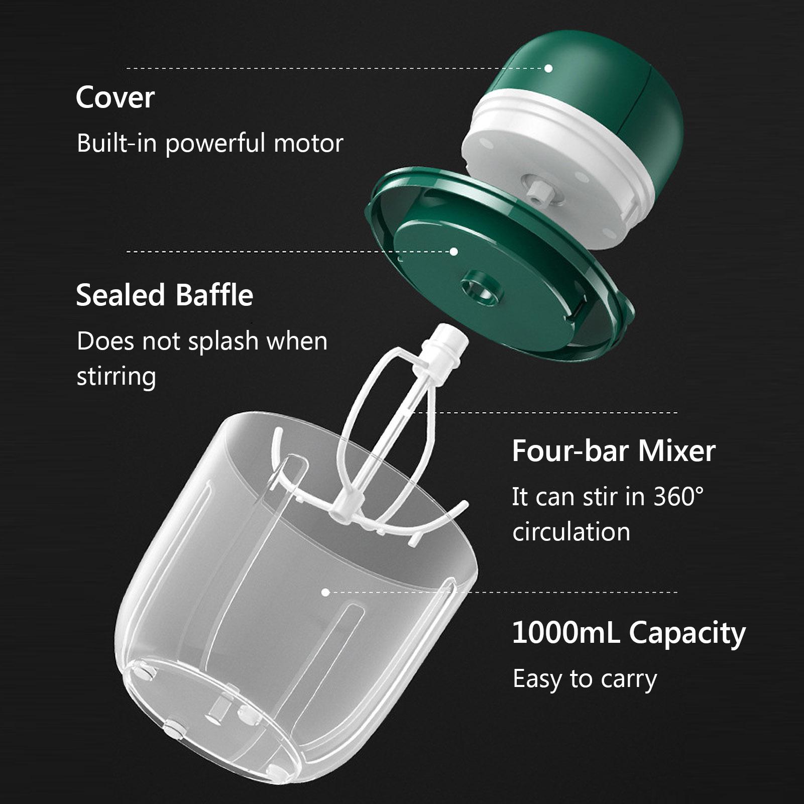 Điện Trứng Be 1000ML Seale Hộp Đựng Tự Động Không Dây Kem Đánh Bọt Sữa Máy Làm Trứng Trộn Bánh Dụng Cụ Nhà Bếp