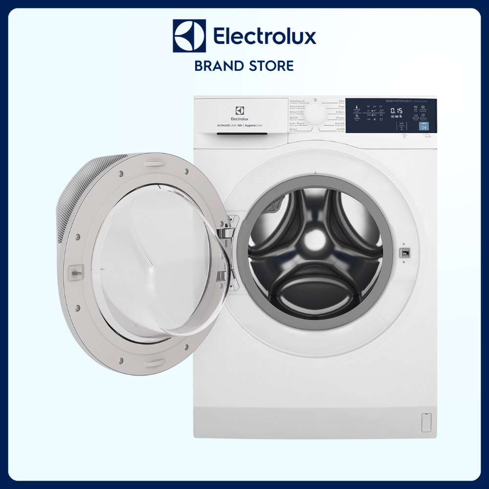 [Free Giao lắp] Máy giặt cửa trước Electrolux 8kg EWF8024D3WB - Giặt hơi nước diệt 99.9% vi khuẩn hiệu quả trên nhiều loại vải khác nhau, tiết kiệm điện năng [Hàng Chính Hãng]