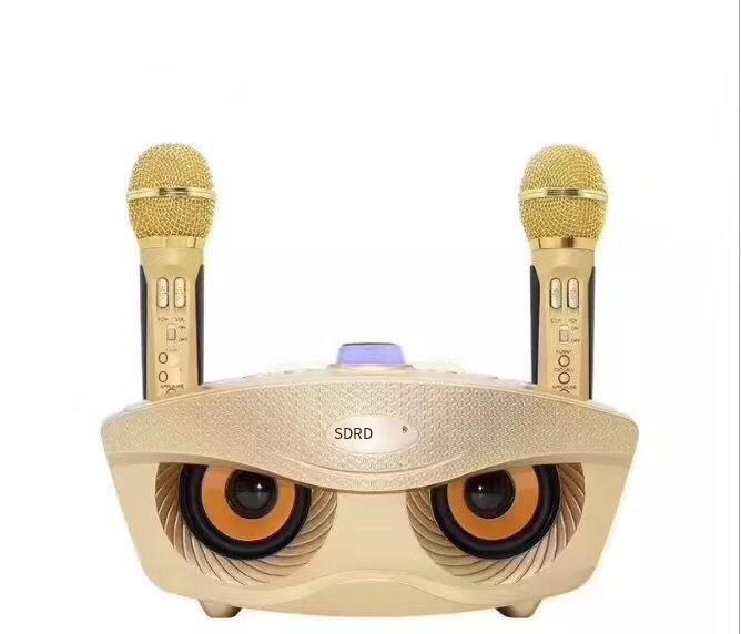 Giao Hàng Nhanh Cú SD306 Âm Thanh Gia Đình Micro Tất Cả Trong Một Bộ Đôi Điệp Khúc Điện Thoại Di Động K Bài Hát Micro Không Dây Bluetooth