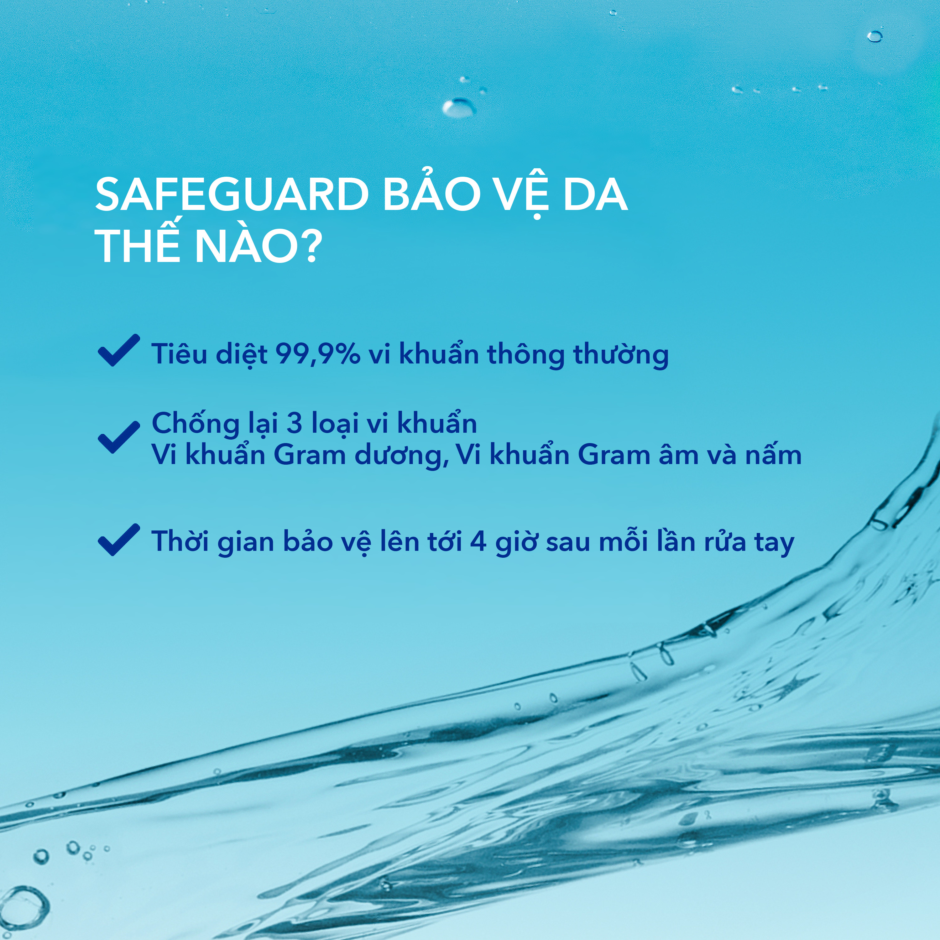 Combo 3 Chai Nước Rửa Tay SAFEGUARD Nha Đam 450ml x3 Chai