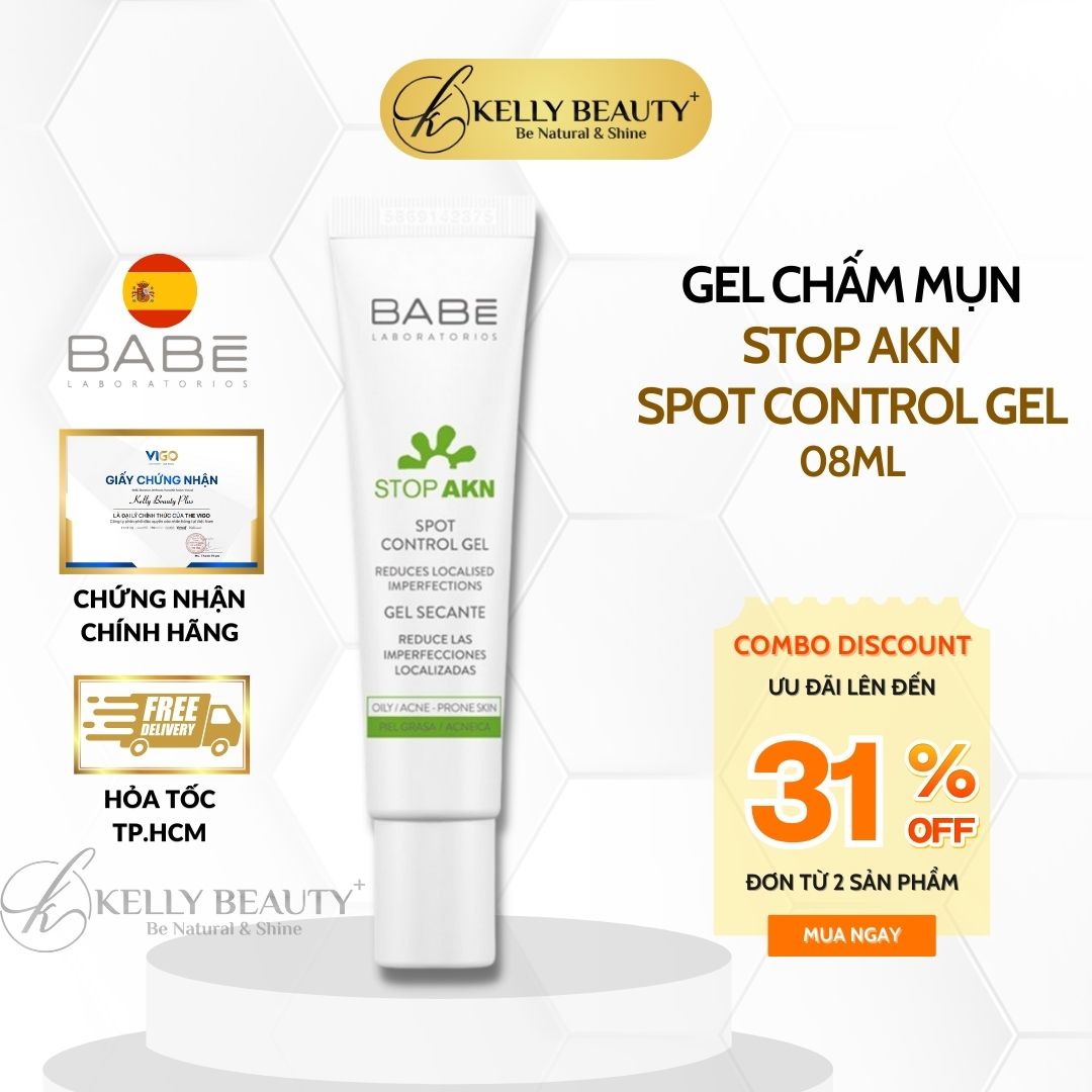 Chấm Mụn BABE Spot Control Gel - Giảm Viêm, Khô Cồi, Đẩy Nhân Mụn | Kelly Beauty