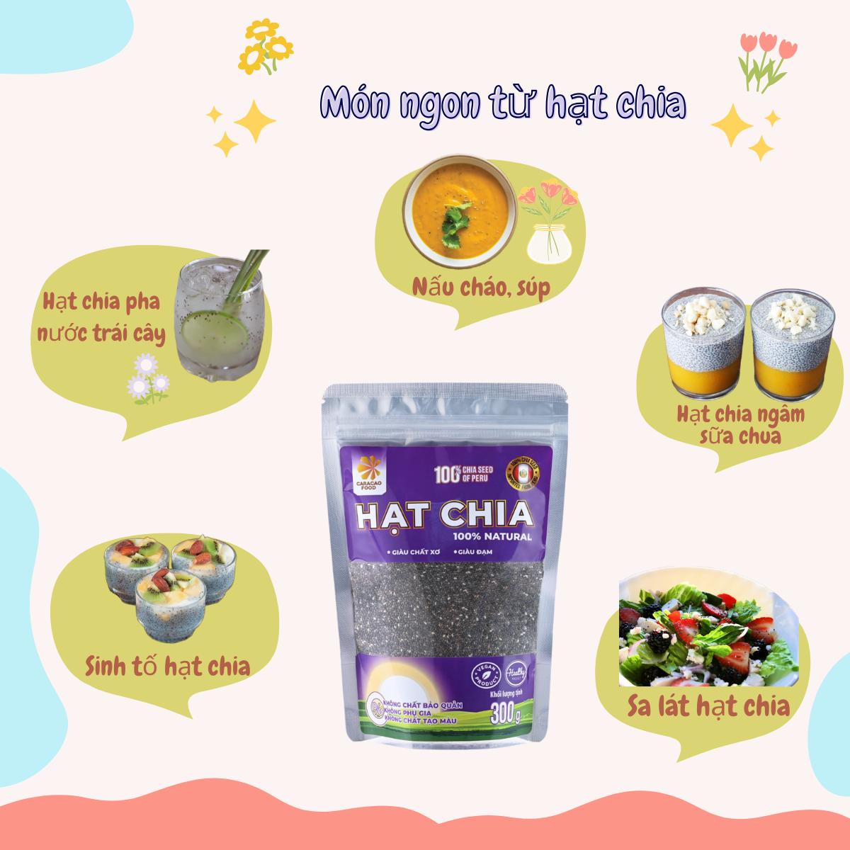 Hạt chia Peru - Túi 300g