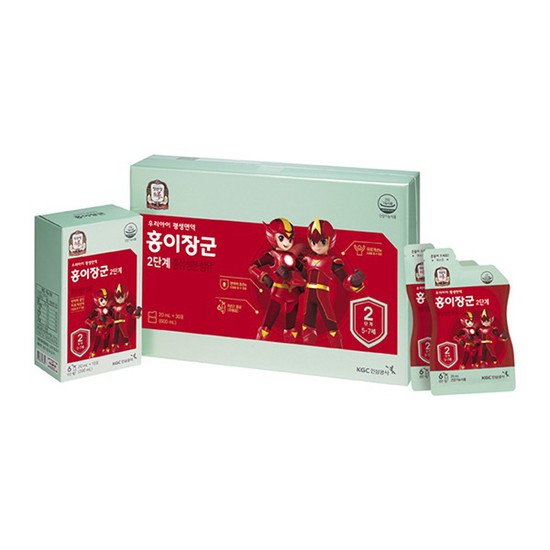 Hộp 30 gói 20ml Nước hồng sâm baby No 2 KGC cho trẻ từ 5-7 tuổi, giúp trẻ tăng sức đề kháng, ăn ngon ngủ ngon - Tặng 1 Kẹo sâm 120g