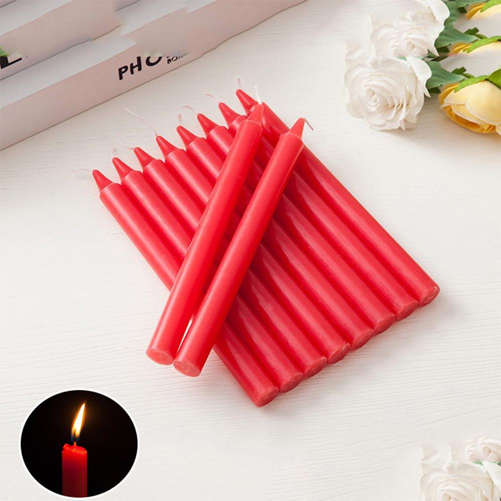 10 cây Nến thẳng không có mùi thơm dài 6,7 inch cho tiệc sinh nhật Lễ hội Lễ kỷ niệm Nhà thờ