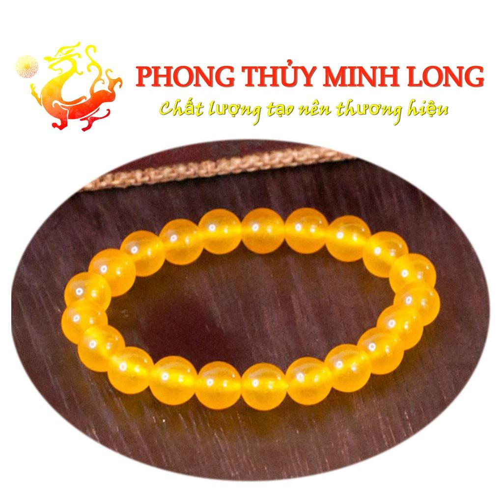 Vòng tay đá Mã Não Vàng chất lượng 3A