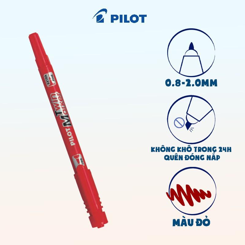 Bút lông dầu Pilot Twin Marker