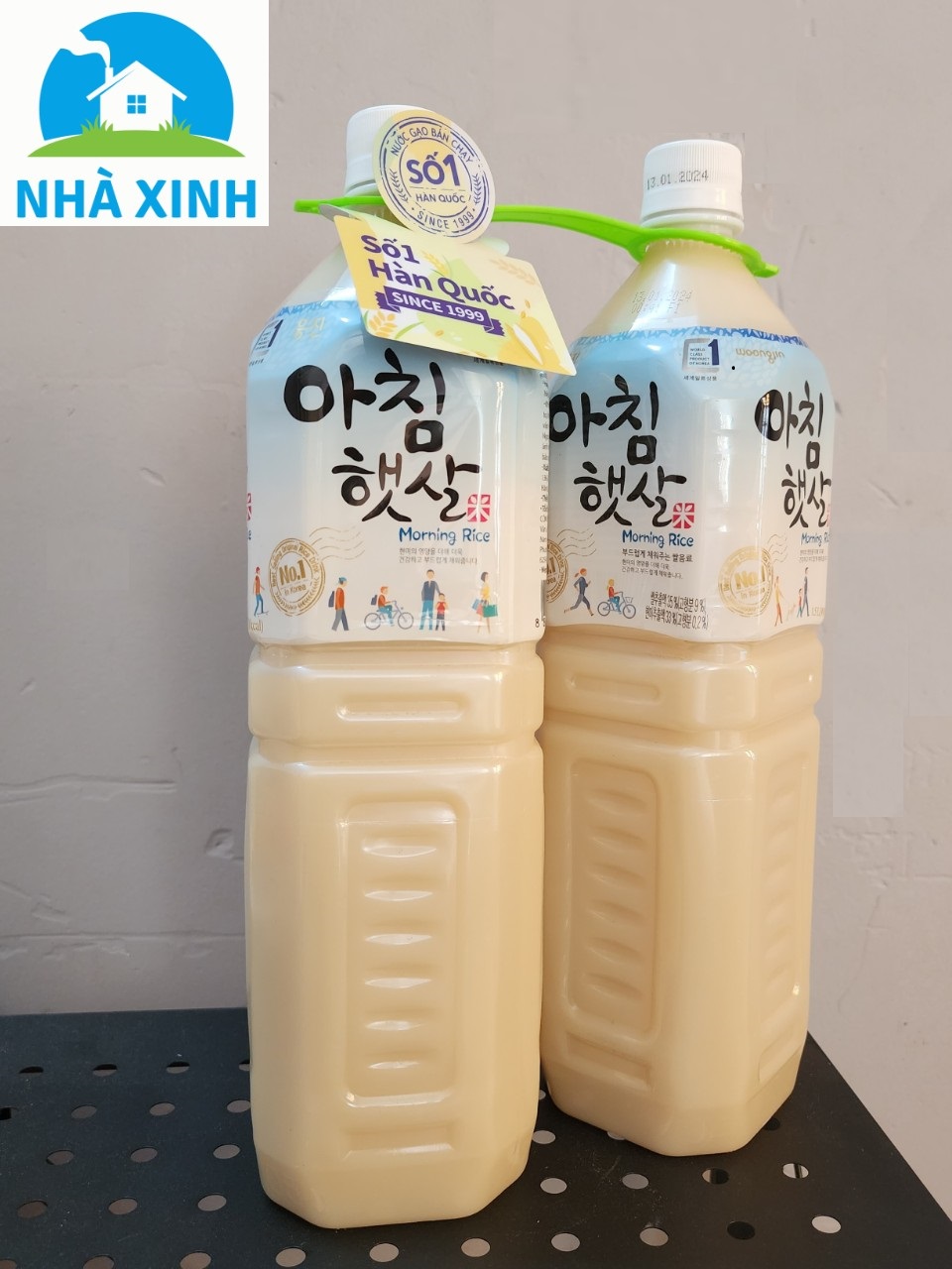 Combo 2 chai Nước gạo Hàn Quốc Morning Rice Woongjin 1.5l - Nhập khẩu chính hãng