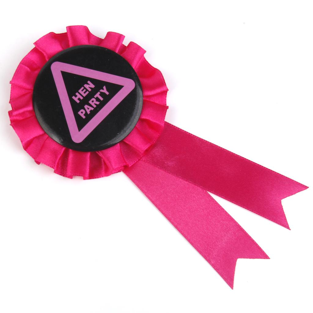 Hen Party Award Ribbon Badge Party Favor Hot Pink