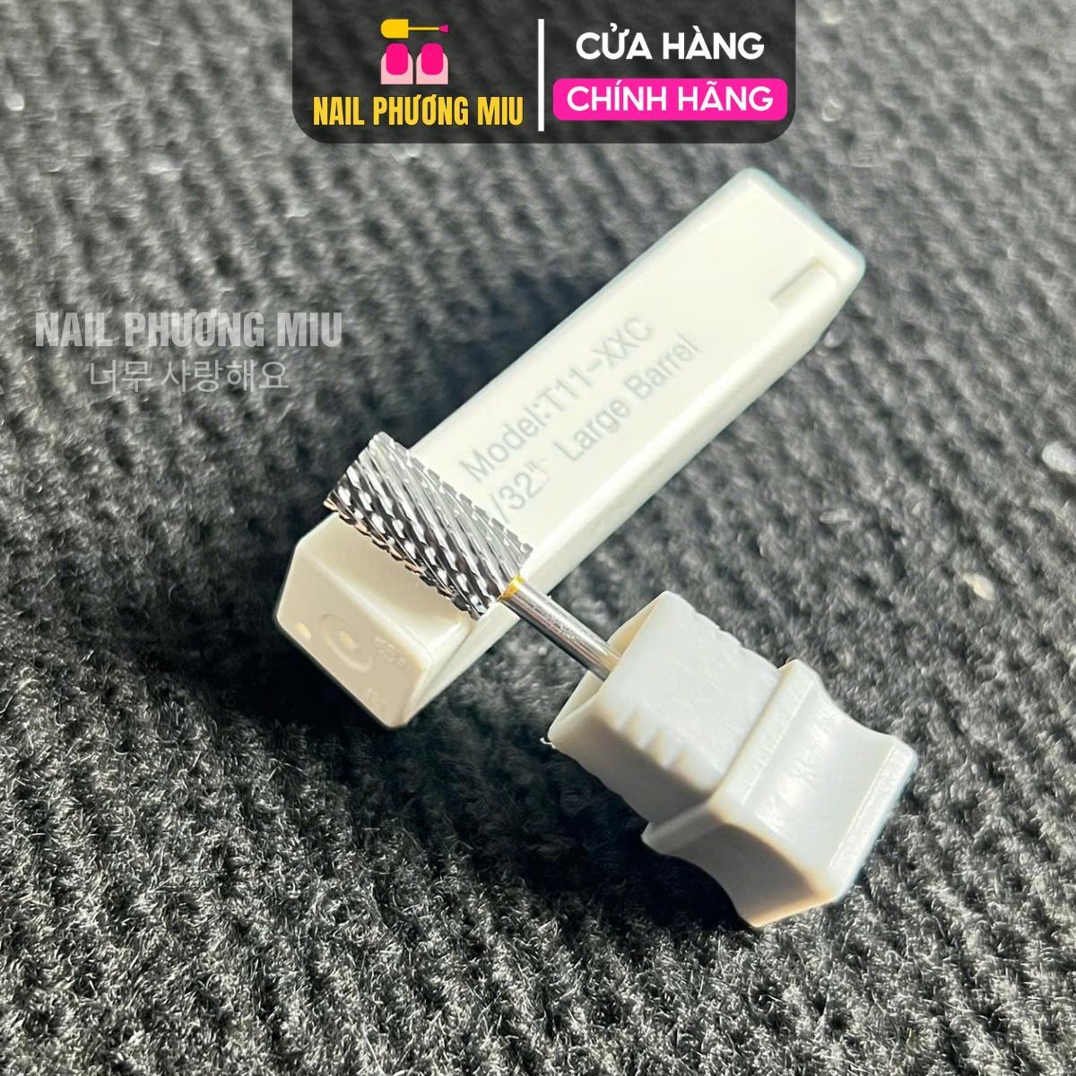 Đầu Mài Móng Titan Siêu Phá T11-XXC Cao Cấp Chuyên Dụng Phá Gel Phá Bột Làm Nail, Đầu Mài Hình Trụ 3/32&quot; Vonfram Siêu Bền Bén, Mài Êm 2 Chiều