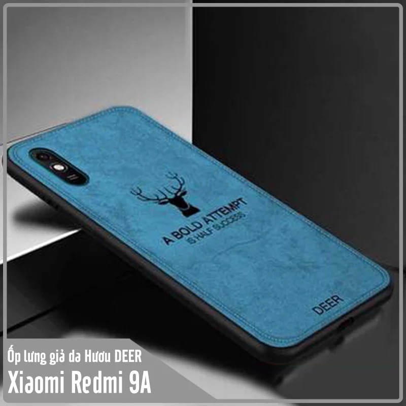 Ốp lưng cho Xiaomi Redmi 9A giả da con hươu DEER - Nhựa dẻo TPU