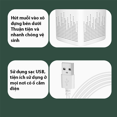 Máy bắt muỗi thông minh kiêm máy đuổi ruồi muỗi thông minh - máy bắt muỗi cổng USB