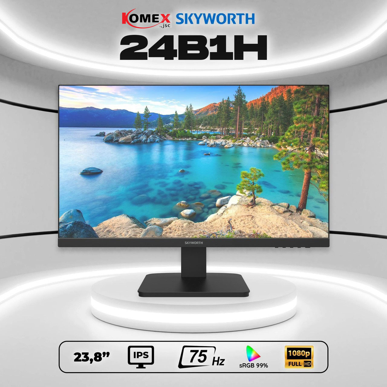 Skyworth 24B1 Màn Hình 23.8&quot; Độ Phân Giải 1920x1080 FullHD 75Hz VESA sRGB 95% - HÀNG CHÍNH HÃNG