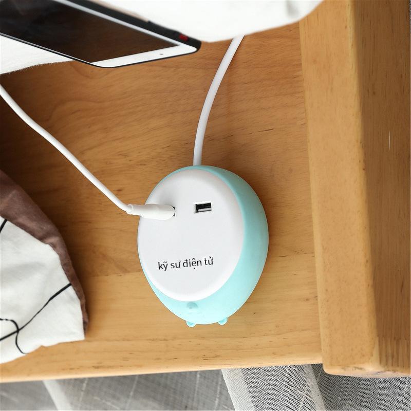Khuyến Mãi Gấu USB Hút Cắm Sáng Tạo Di Động Đầu Giường 4 Lỗ Cắm Bảng Ký Túc Xá Sinh Viên Xốp Cắm Dây