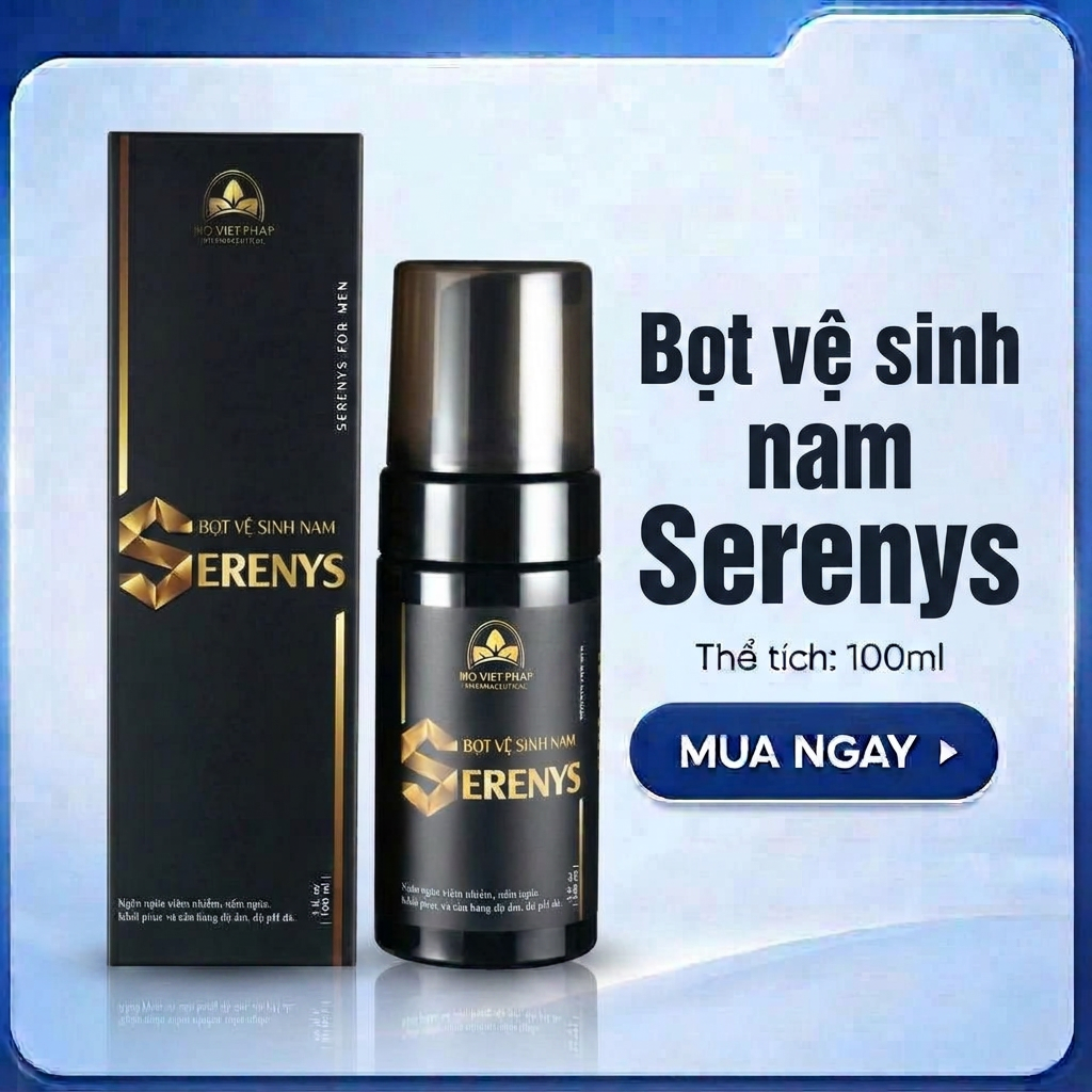 Bọt Vệ Sinh Nam Serenys 100ml – Làm Sạch Dịu Nhẹ, Khử Mùi – Hàng Chính Hãng
