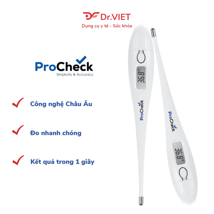 Nhiệt Kế Điện Tử Dạng Bút ProCheck MT16F1 Chính Hãng. Sử Dụng Đo Dễ Dàng, Kết Quả Đo Nhanh Chóng, Chức Năng Phát âm Báo