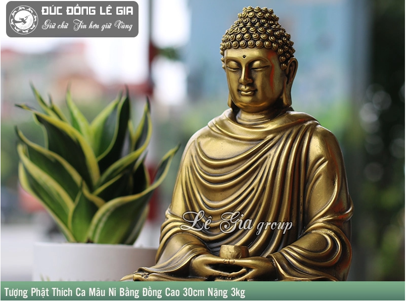 Tượng Phật Thích Ca Mâu Ni cao 30cm nặng 3kg