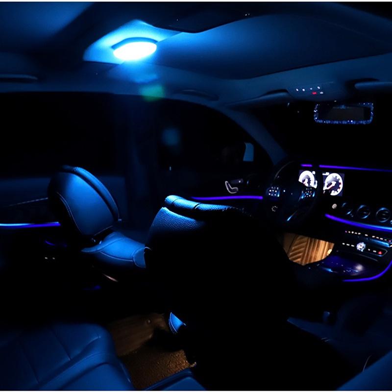 Đèn led gắn vòm xe ô tô có 3 chế độ có nam châm sạc lại bằng cáp usb tiện dụng