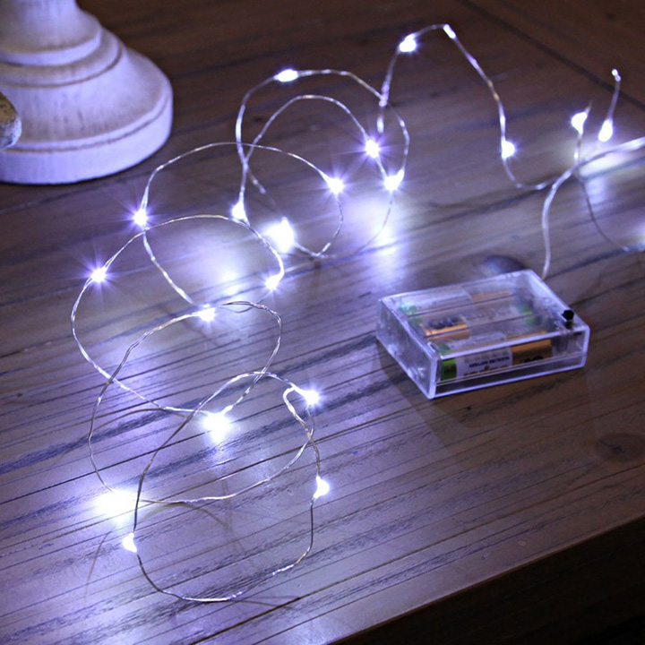 Dây đèn đom đóm dùng pin Fairy Lights LEDPINNHUYEN2M-TRANG