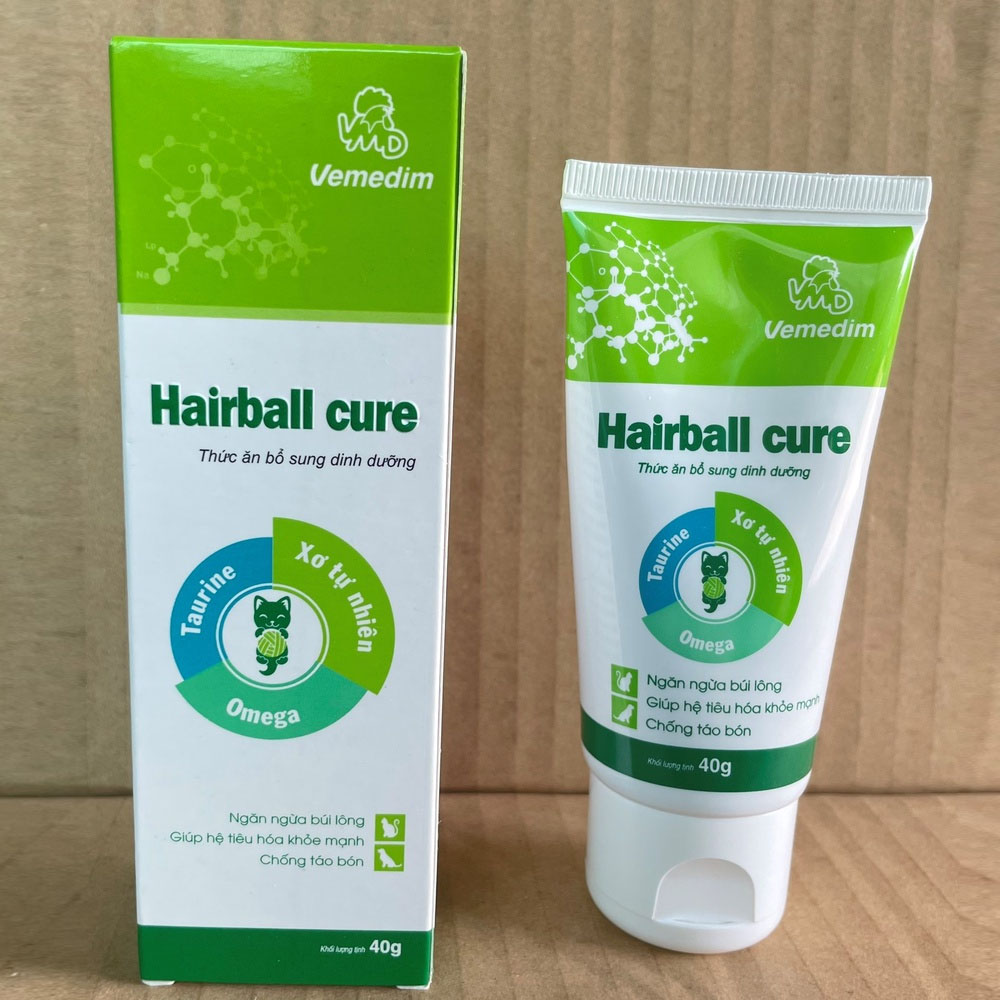 Gel Tiêu Búi Lông Trong Dạ Dày Và Đường Ruột Hạn Chế Táo Bón Nôn Mửa Cho Chó Mèo Vemedim Hairball cure 40g