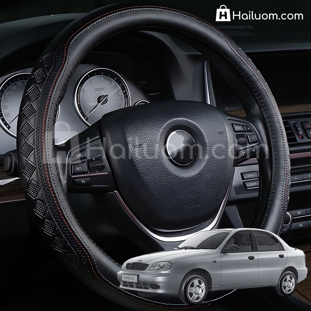 Bọc Vô Lăng ô tô cho DAEWOO LANOS Da Thật Cao Cấp 4 Mùa