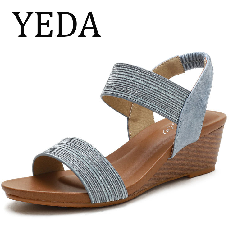 Giày quai ngang nữ giày sandals nữ dép quai hậu nữ cao 5 cm - 1418-169A