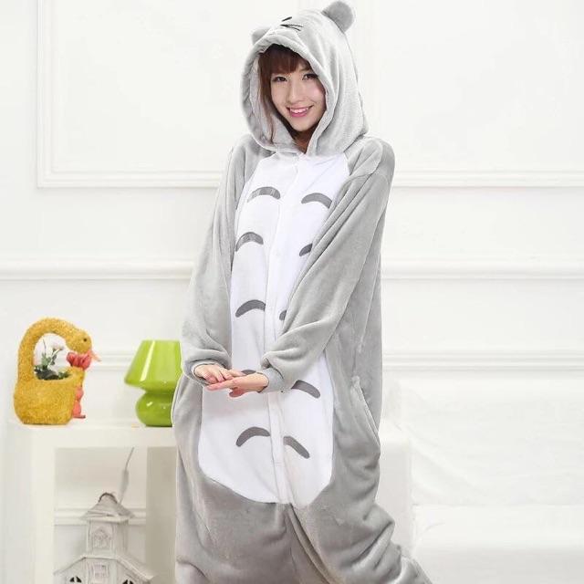 Bộ Đồ Thú Totoro - Bộ đồ thú Totoro Xám Người lớn
