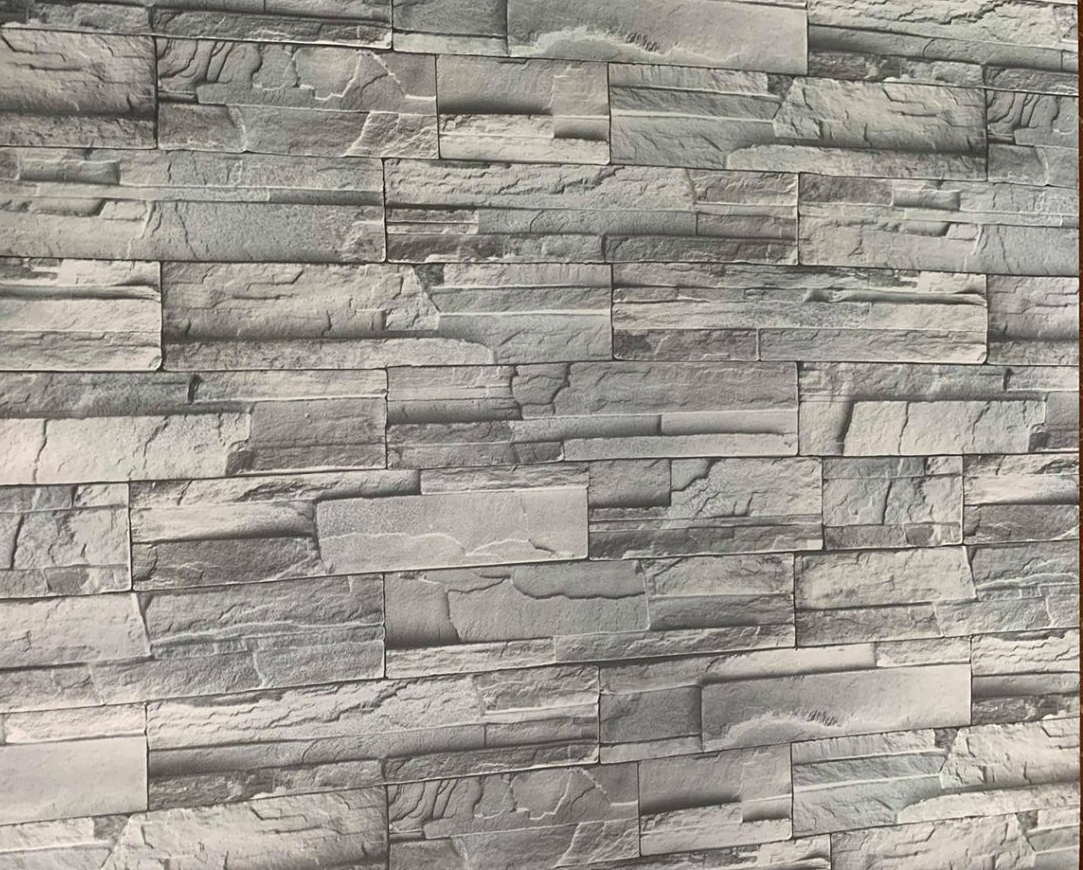 Decal dán tường đá 3d xanh rêu - có sẵn keo DTL146